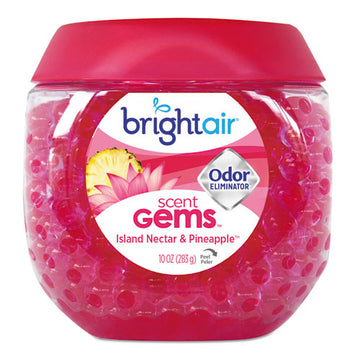 BRIGHT Air® Scent Gems Odor Eliminator, Island Nectar And Pineapple, Pink, 10 Oz Jar freeshipping - TVN Wholesale